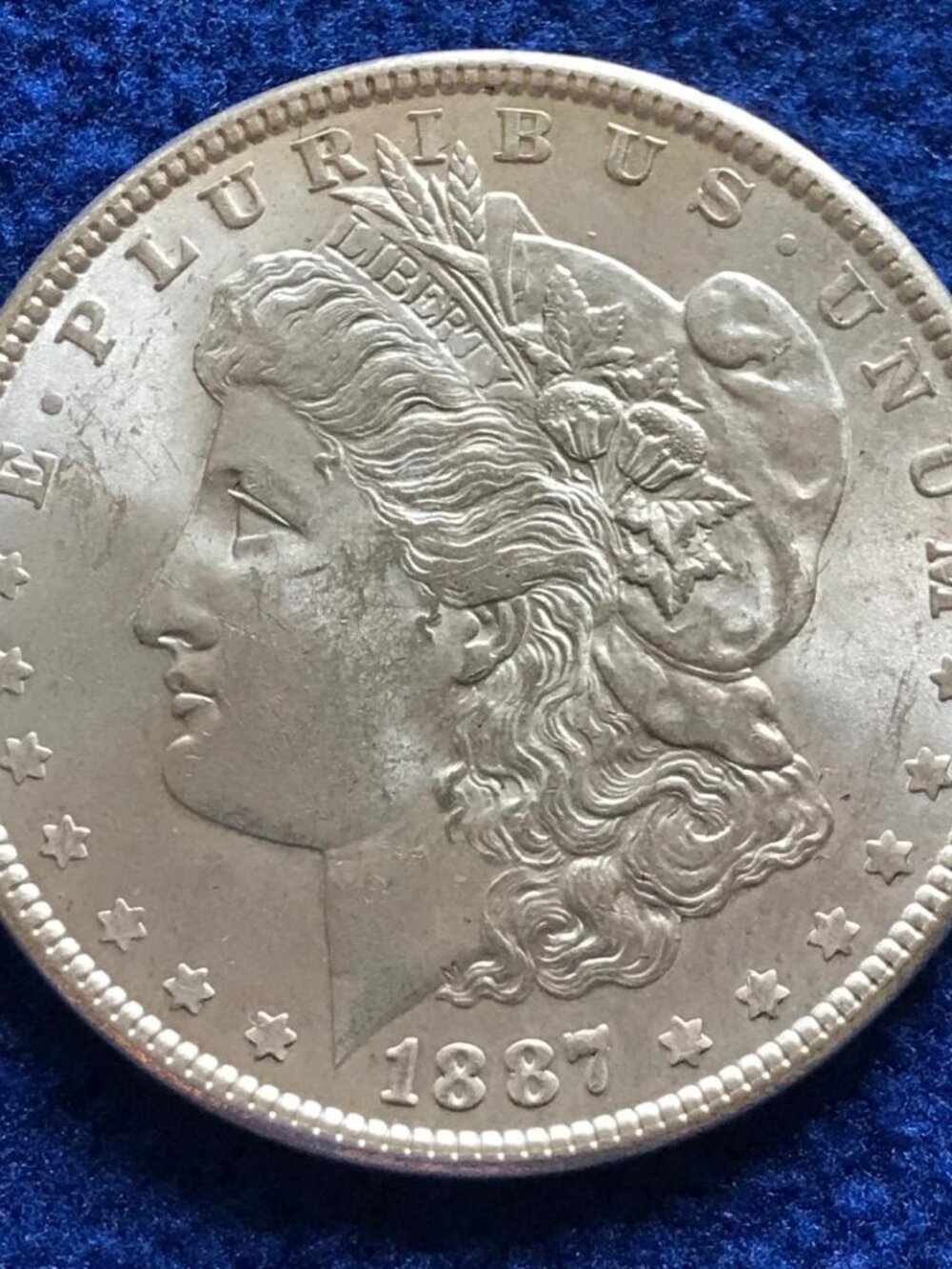 1887 Morgan Silever Dollar UNC Silver Dollar Brilliant Uncirculated BU FROSTY